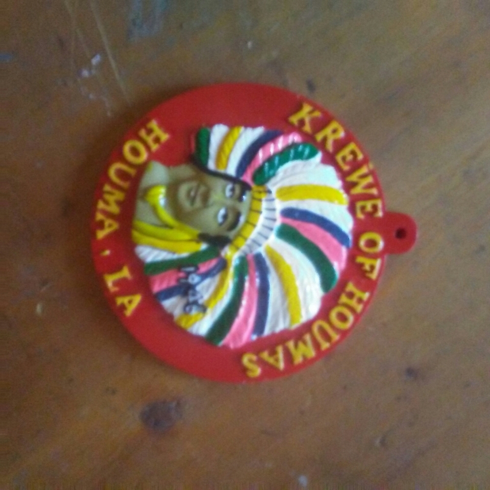 Mardi gras throw pendant